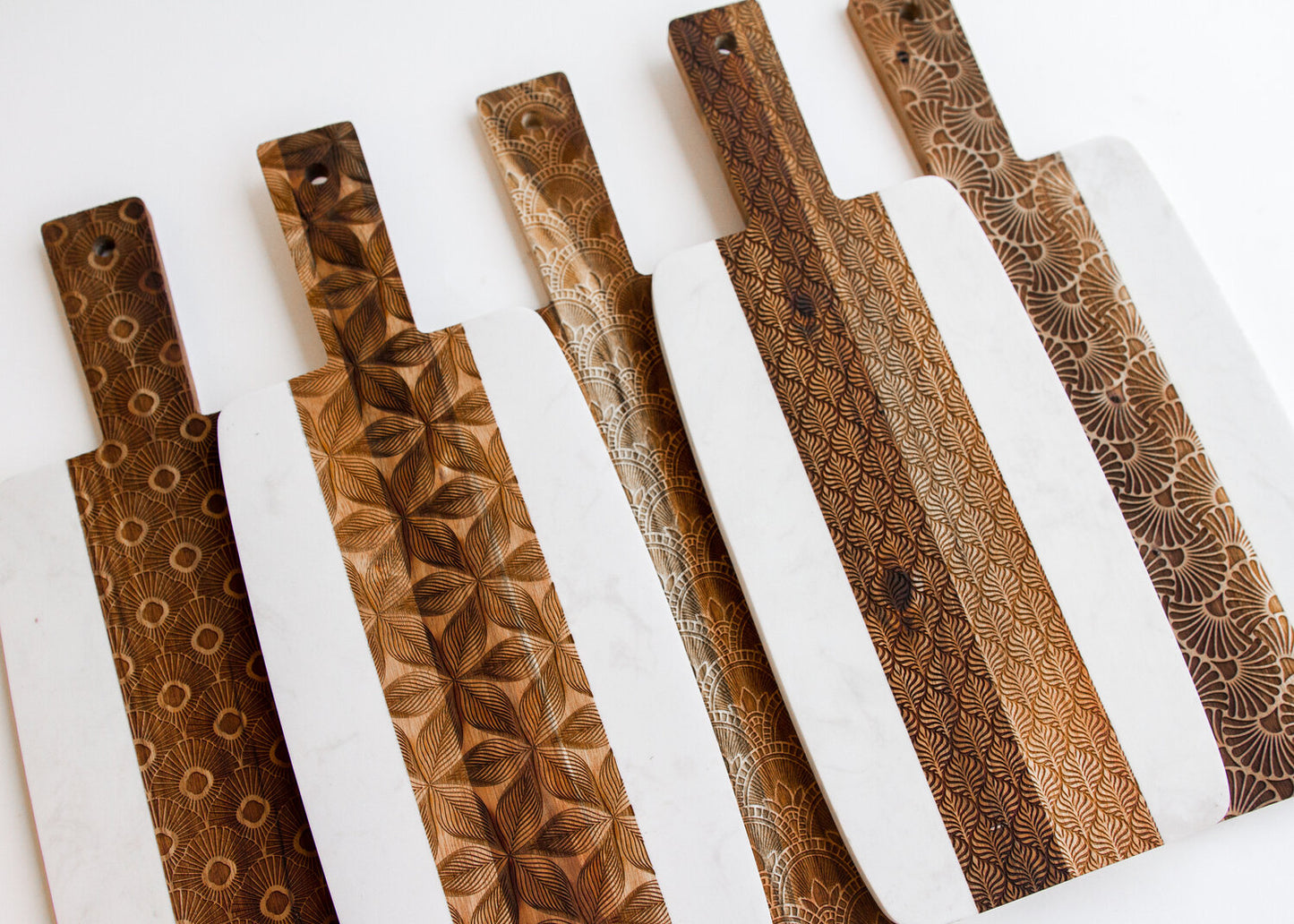 Wood and Marble Handle Board