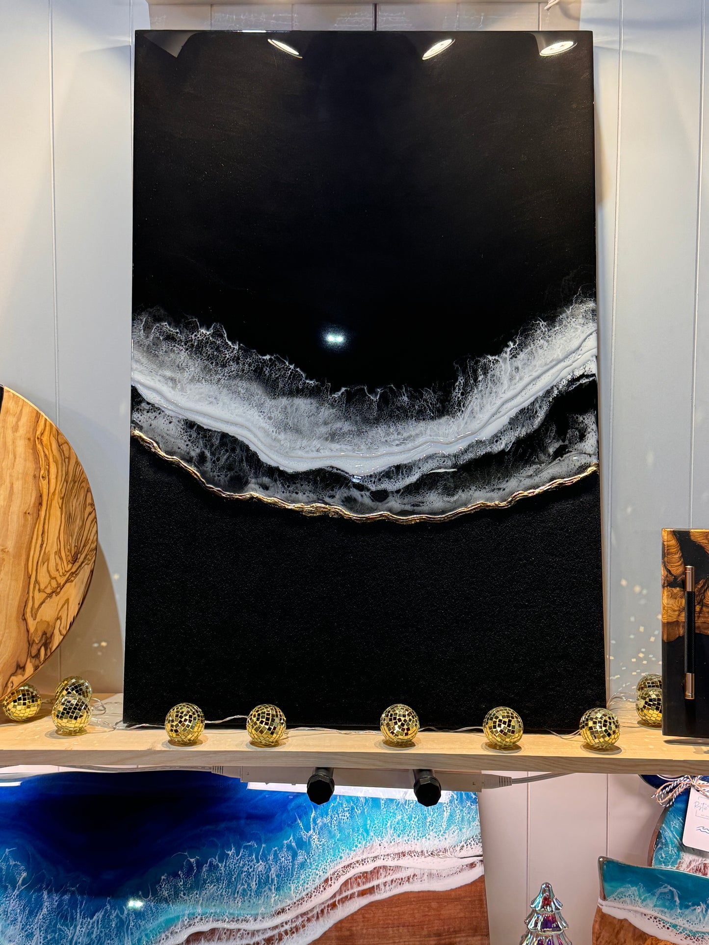 Black Sand Beach - Resin Wall Art