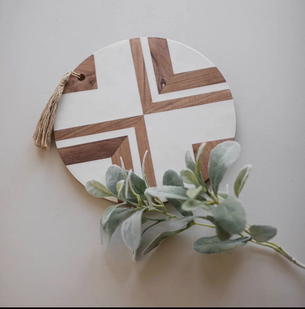 Aztec Wood and Marble Round