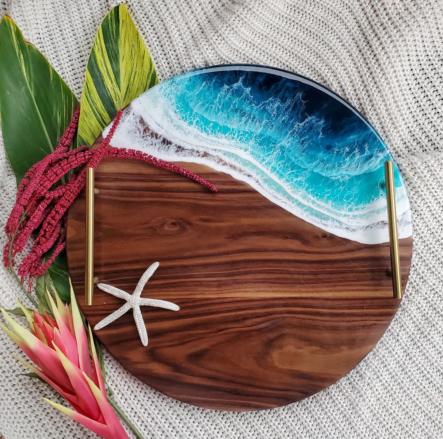 Large Round Serving Tray - 18"