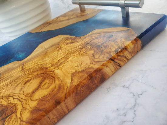 Tropical Olive Wood Island Serving Tray