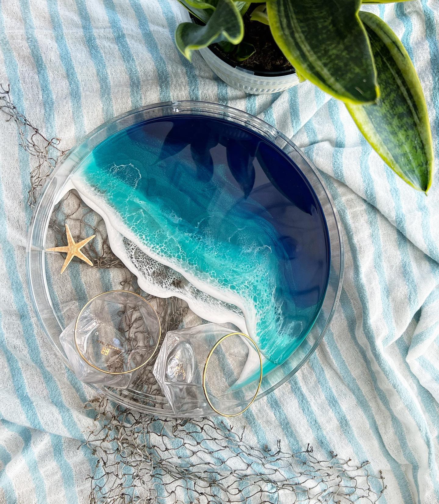 Round Acrylic Serving Tray