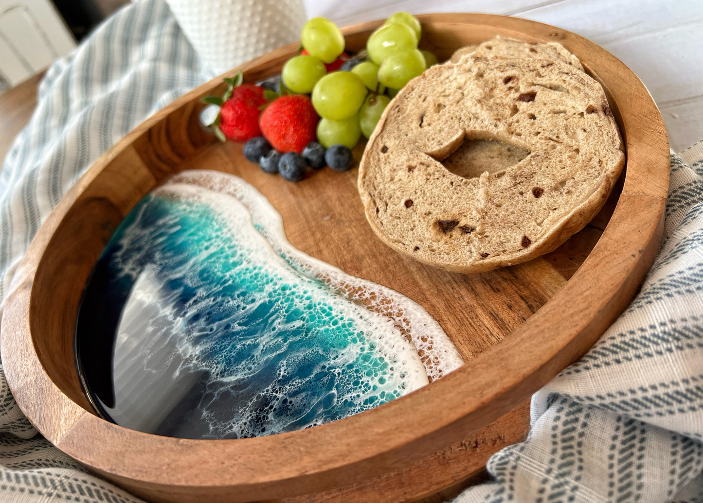 Wooden Ocean Serving Tray