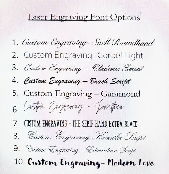 Personalization - Laser Engraving